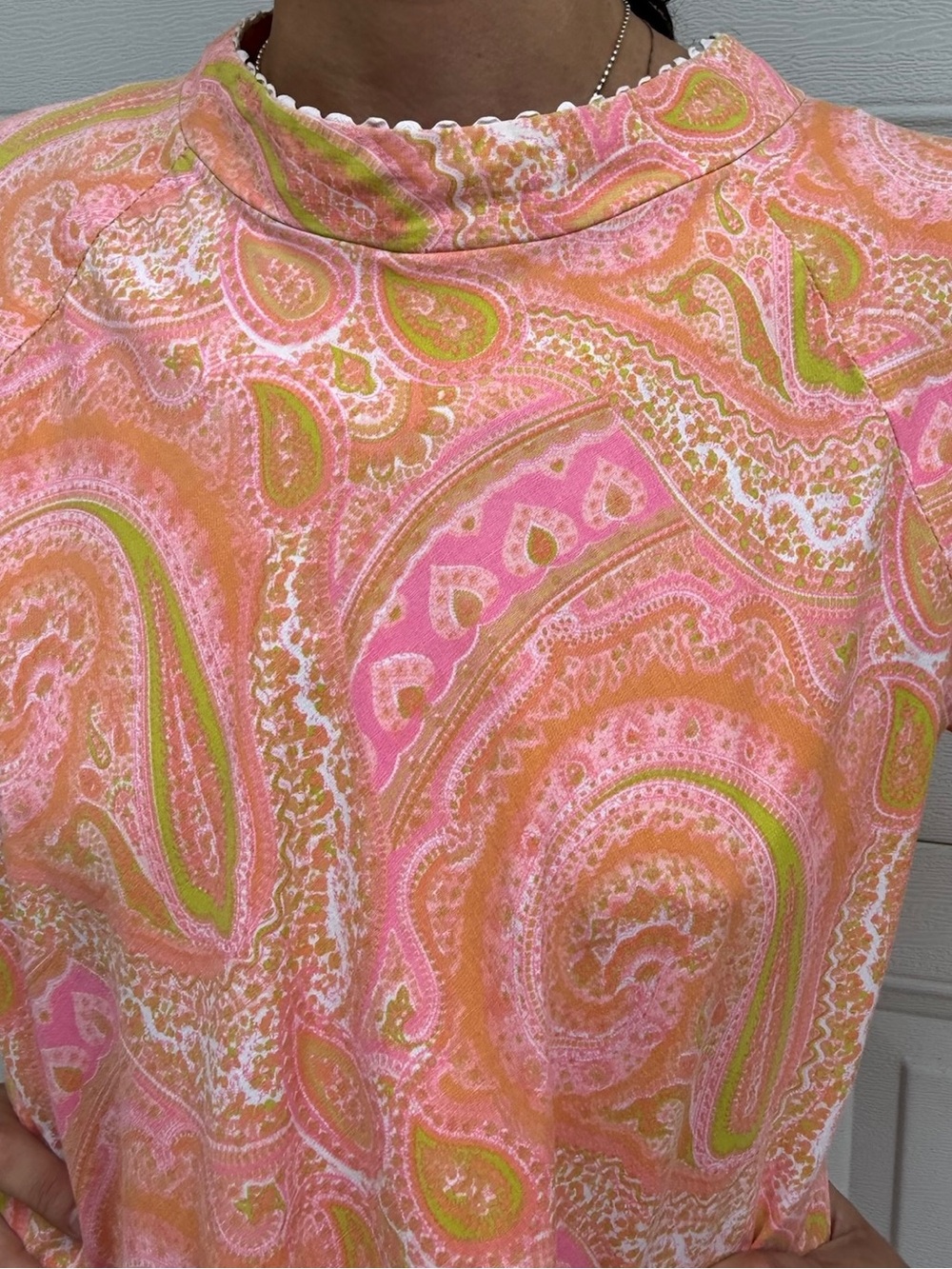 Vintage Psychedelic House Dress Duster Cotton Oversized Maternity Plus Size - Picture 12 of 15
